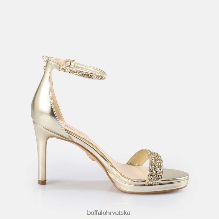 zlato Buffalo monroe 2 veganske sandale na petu |sandale TDD6T228
